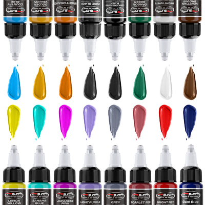 satın al Bitki bazlı renkli dövme pigment mürekkebi UV koruma CNC dövme mürekkebi Çevrimiçi üretim