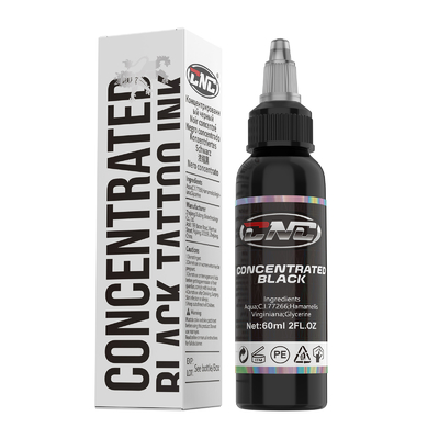 60ML dövme pigment konsantrasyonlu profesyonel siyah dövme mürekkebi